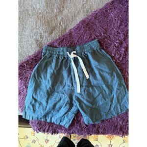 Black Salt Blue Linen Shorts size M
